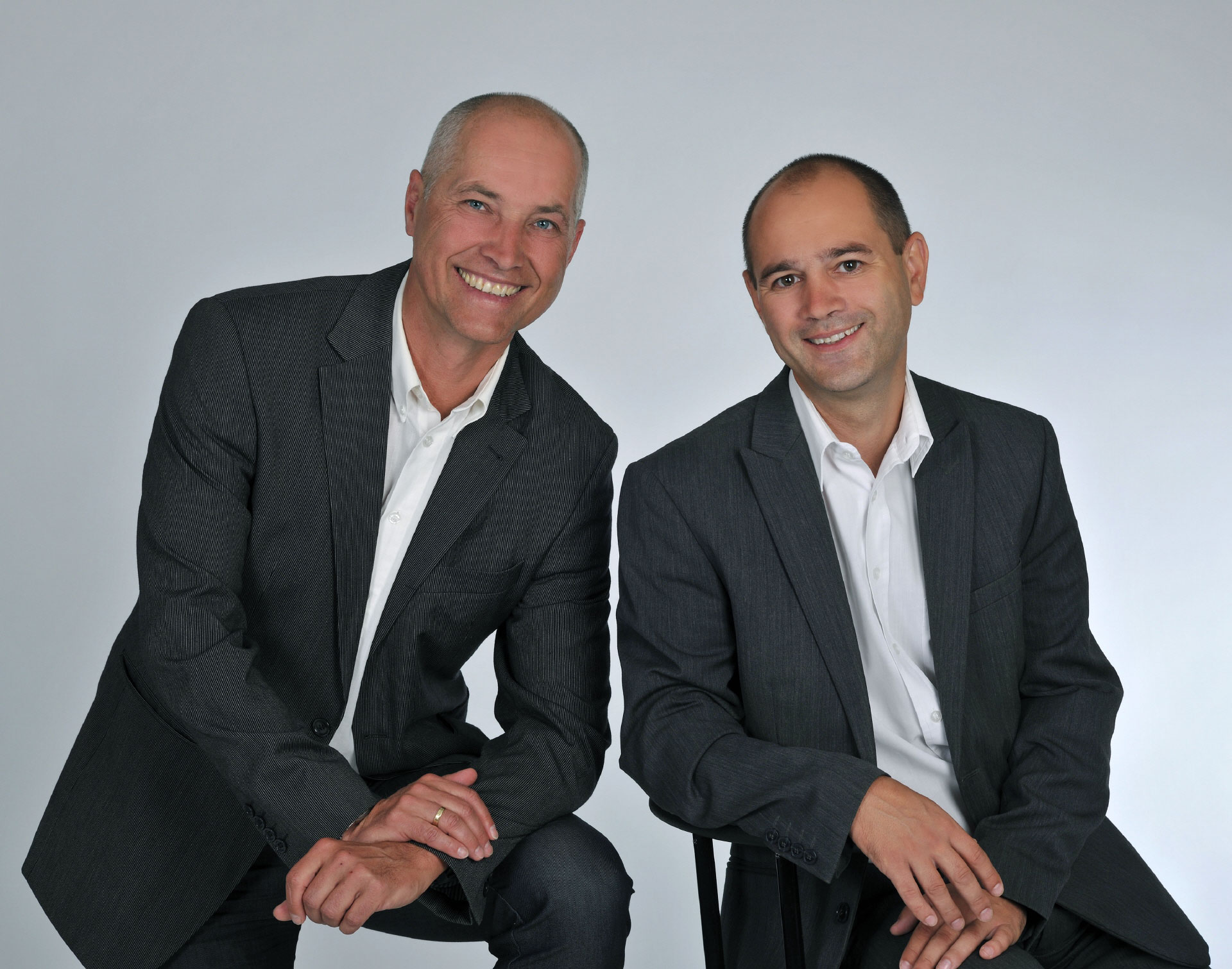 Foto der beiden Geschäftsführer der DGR: DI Robert Rosenauer und Ing. Mario Kreisberger